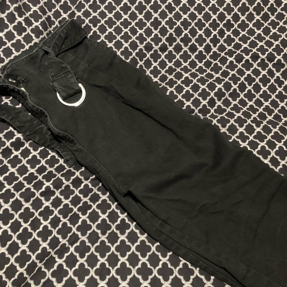 Maje Women Black Jeans Taper Leg Pleated High Rise Denim Pants Sz 40 Large - Picture 5 of 9